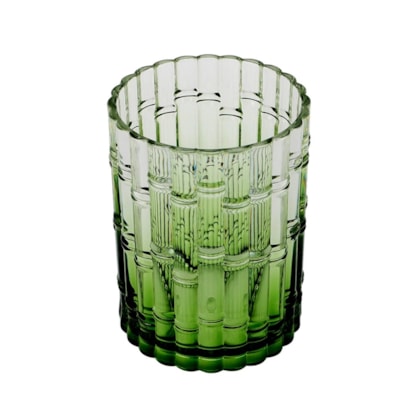 Conjunto 6 Copos Baixo de Acrílico Bambu Verde 414ml