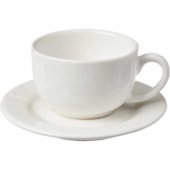 Conjunto de Xícaras com Pires de Café Branca 12 Peças Porcelana 80ml