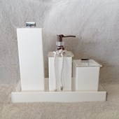 Kit de Banheiro Elegance Charm Branco