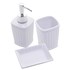 Kit para Banheiro 3 Peças de Cerâmica Antibes Branco