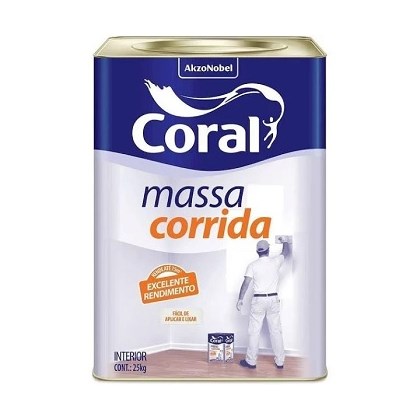 MASSA CORRIDA PARA INTERIORES 25KG - CORAL